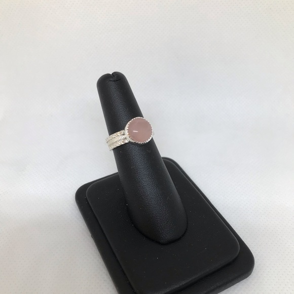 4Ct Rose Quartz Ring Handmade - Picture 2 of 4